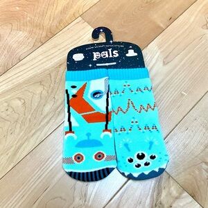 Pals mismatched space themed friend socks - alien and robot - kids small